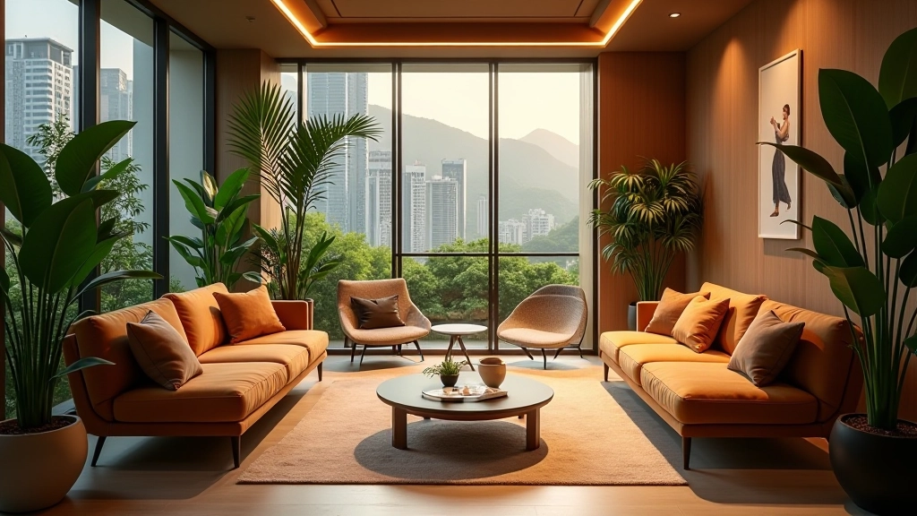 Cozy breakout space with comfortable seating and wellness-focused design elements