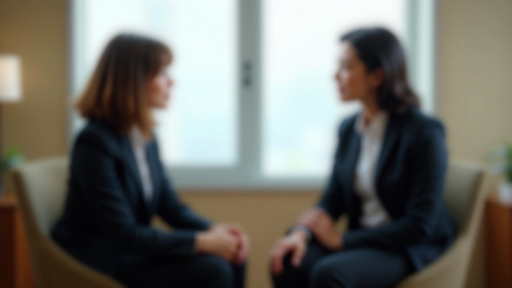 Two professionals having a meaningful conversation with attentive body language and genuine engagement
